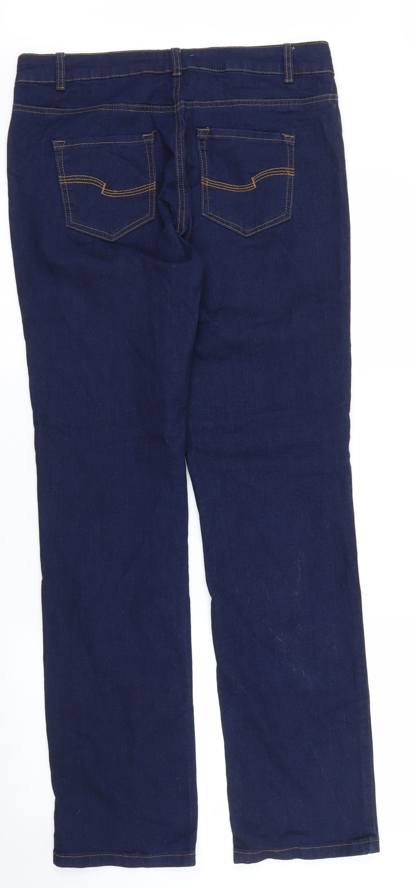 TU Womens Blue  Denim Bootcut Jeans Size 14 L31 in
