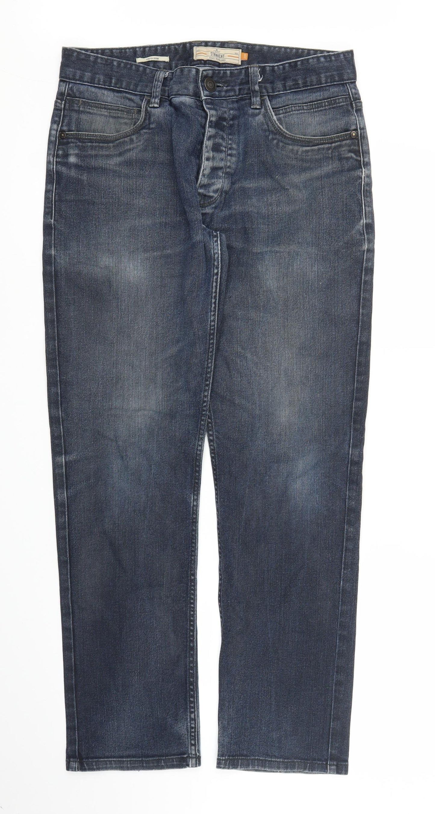 NEXT Mens Blue  Denim Straight Jeans Size 32 in L29 in