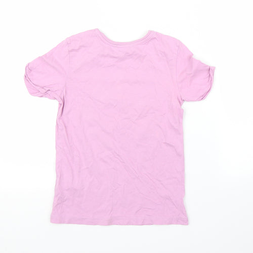 George Girls Purple   Basic T-Shirt Size 7-8 Years