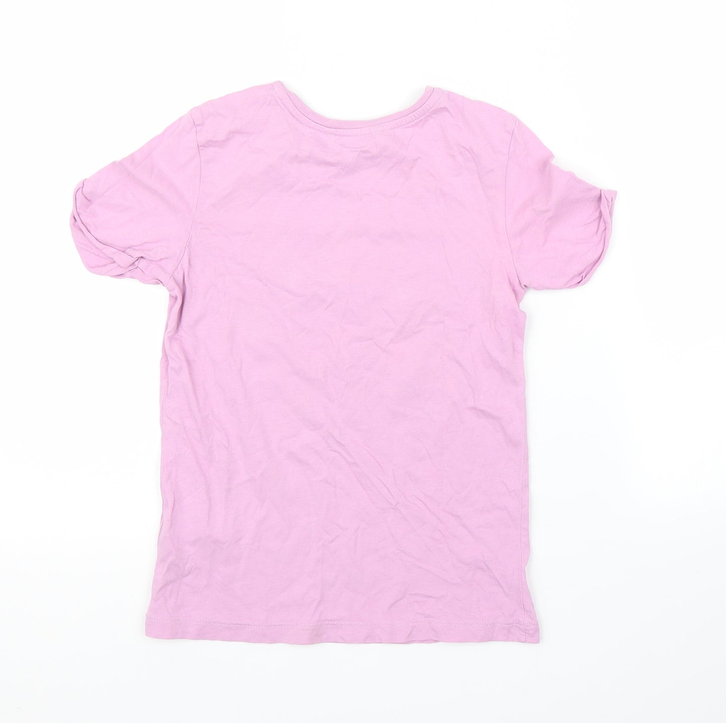 George Girls Purple   Basic T-Shirt Size 7-8 Years