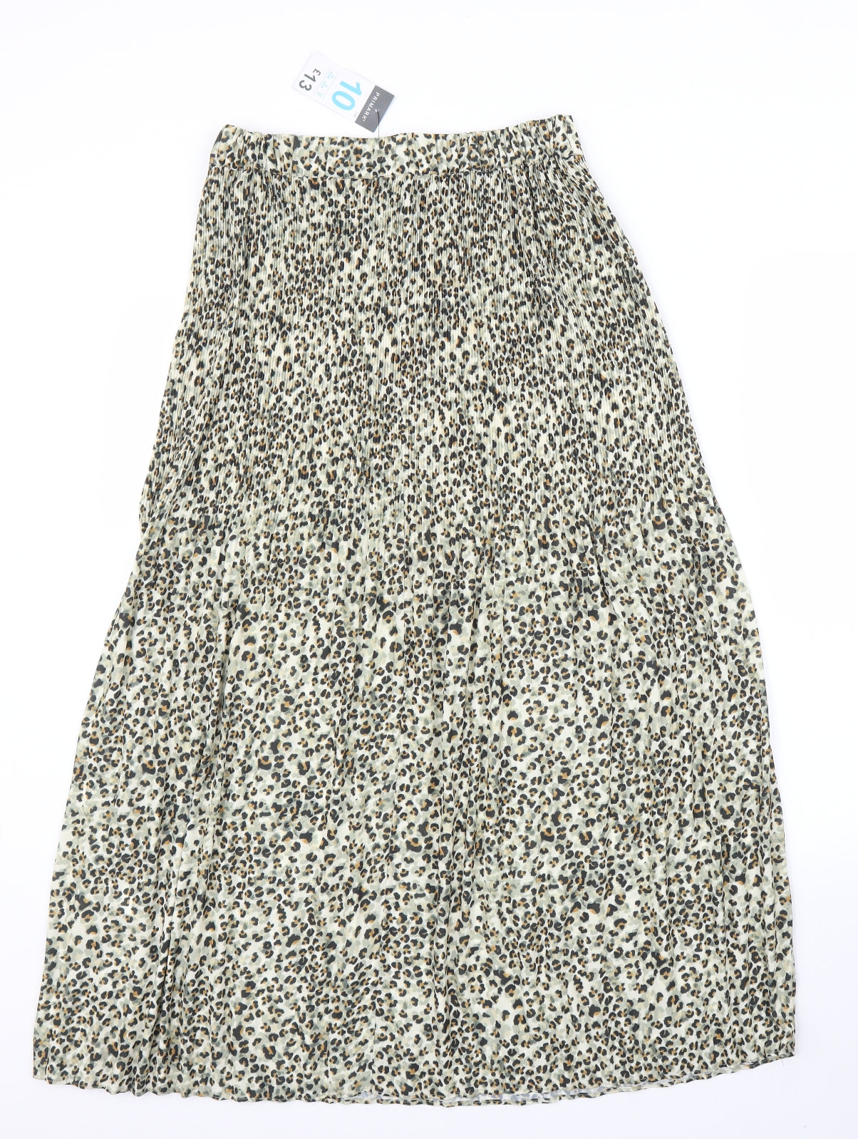 Primark Womens Beige Animal Print  A-Line Skirt Size 10