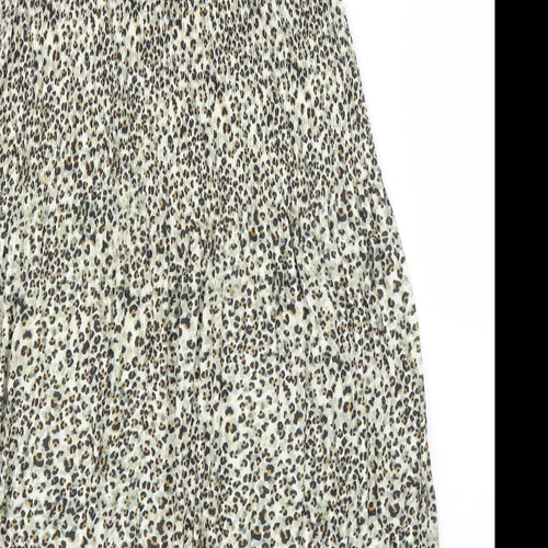 Primark Womens Beige Animal Print  A-Line Skirt Size 10