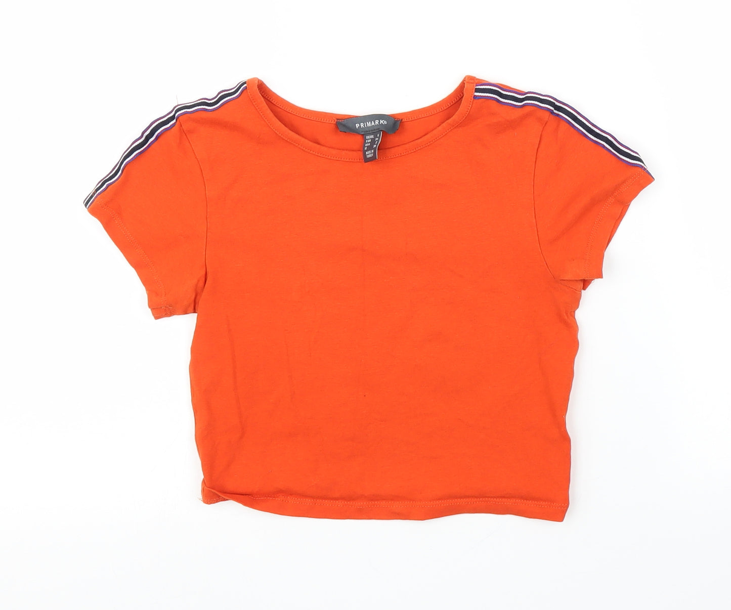 Primark Womens Orange   Cropped T-Shirt Size 6