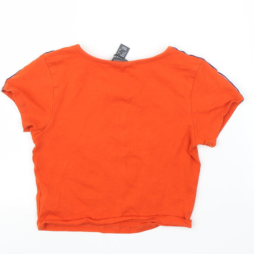 Primark Womens Orange   Cropped T-Shirt Size 6