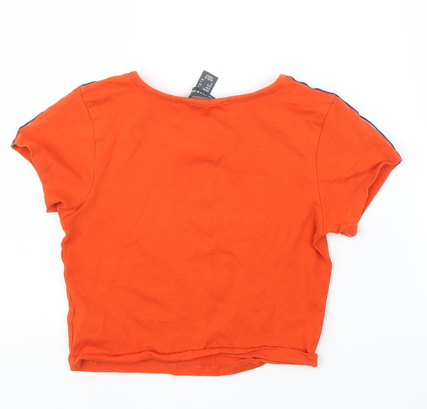 Primark Womens Orange   Cropped T-Shirt Size 6