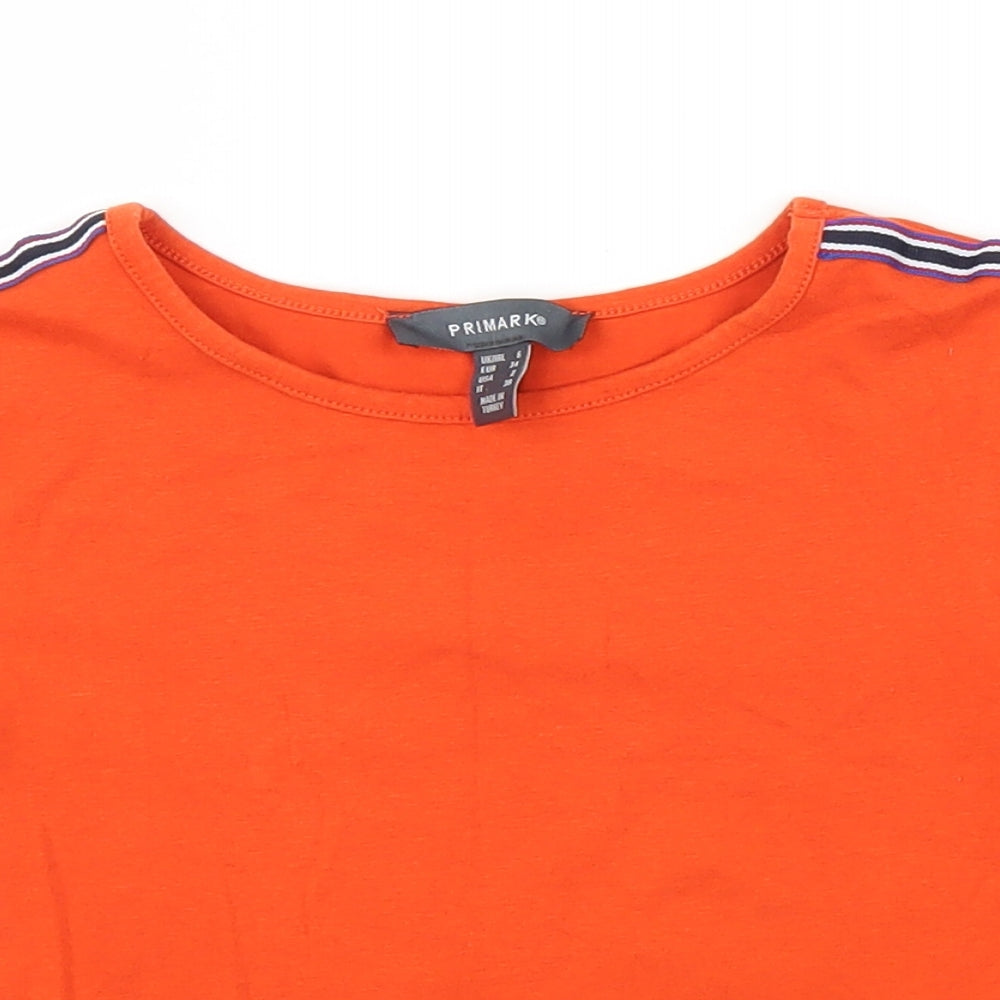 Primark Womens Orange   Cropped T-Shirt Size 6