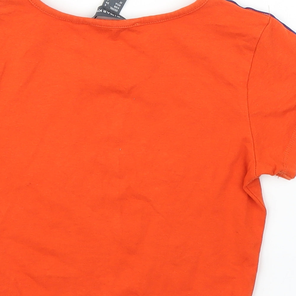 Primark Womens Orange   Cropped T-Shirt Size 6
