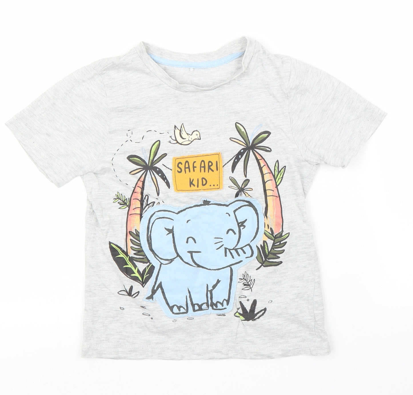 George Boys Grey   Basic T-Shirt Size 6-7 Years