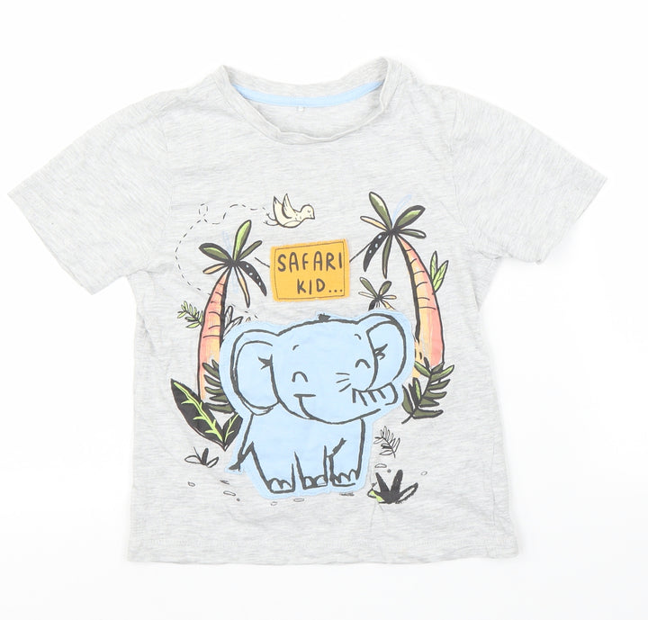 George Boys Grey   Basic T-Shirt Size 6-7 Years