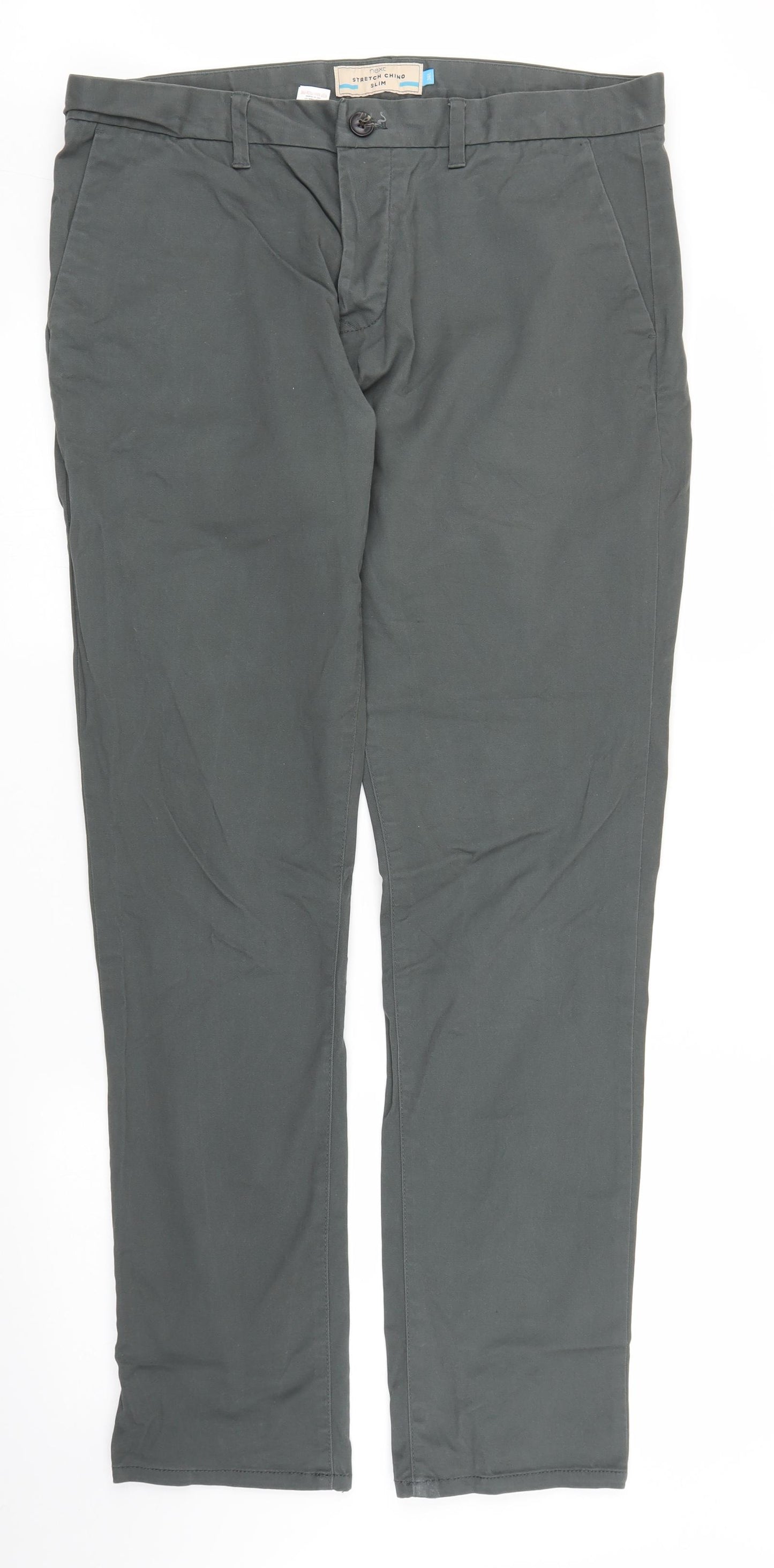 NEXT Mens Grey   Chino Trousers Size 36 in L32 in