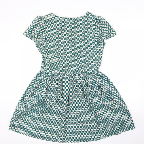 Primark Womens Green Floral  A-Line  Size 14