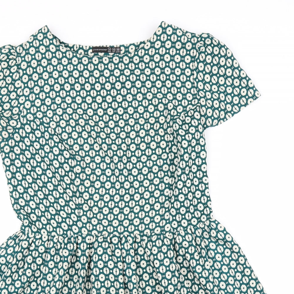 Primark Womens Green Floral  A-Line  Size 14