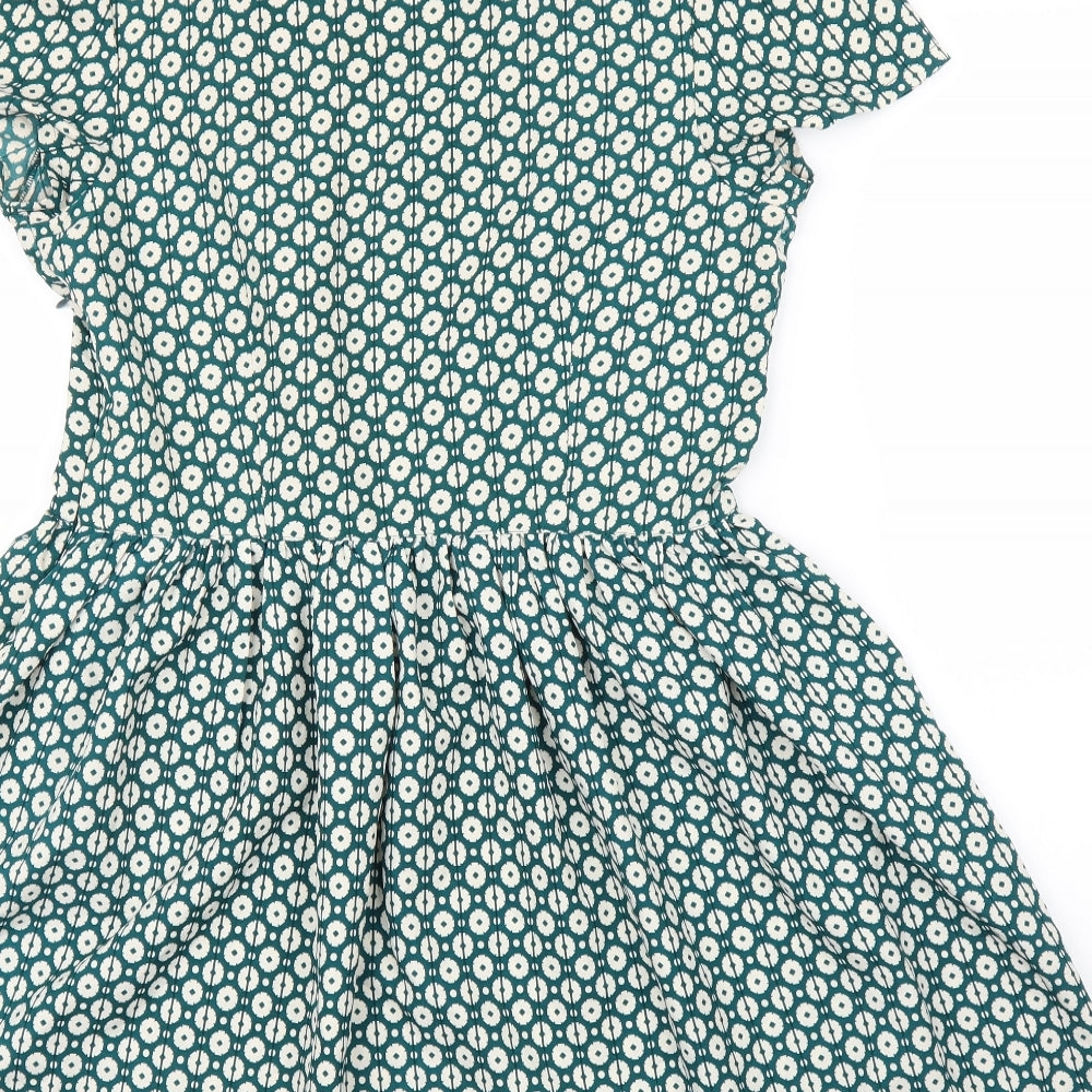 Primark Womens Green Floral  A-Line  Size 14