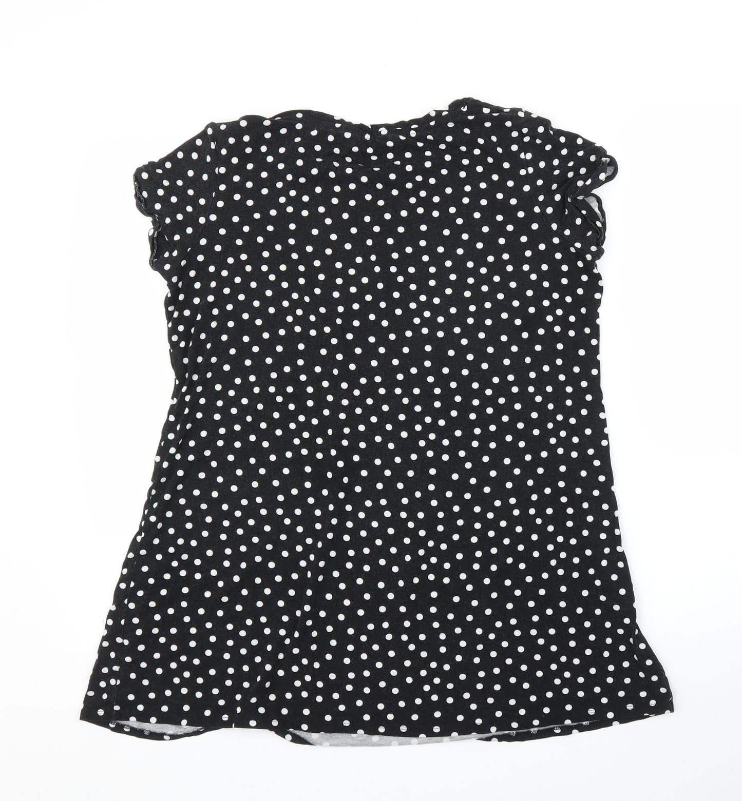 George Womens Black Polka Dot  Tunic T-Shirt Size 14