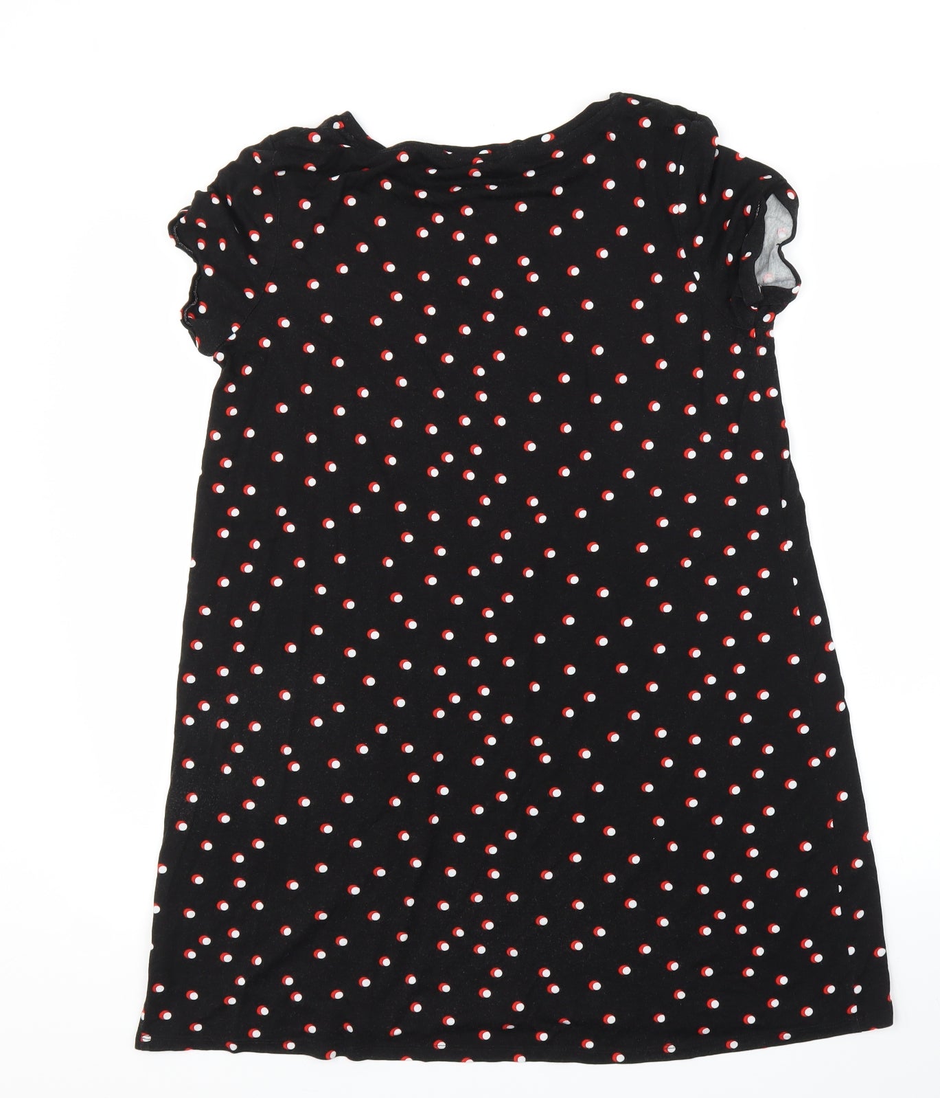 George Womens Black Polka Dot  Tunic T-Shirt Size 12