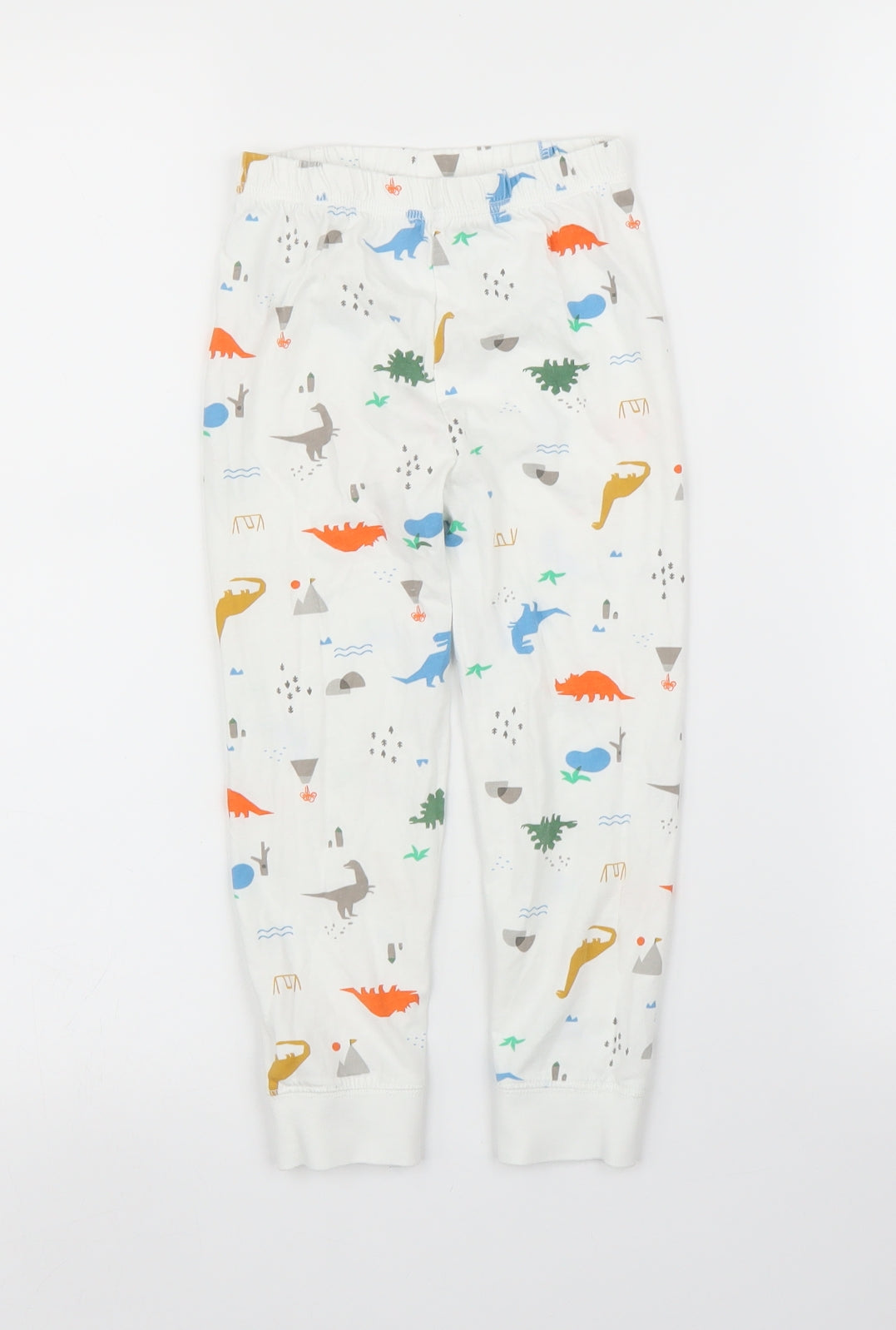 TU Boys White Solid   Pyjama Pants Size 4-5 Years  - Dinsosaur