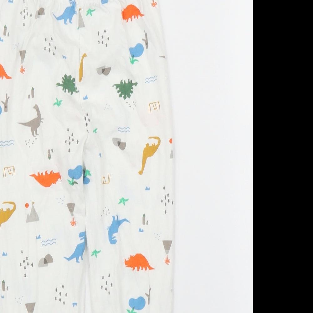 TU Boys White Solid   Pyjama Pants Size 4-5 Years  - Dinsosaur