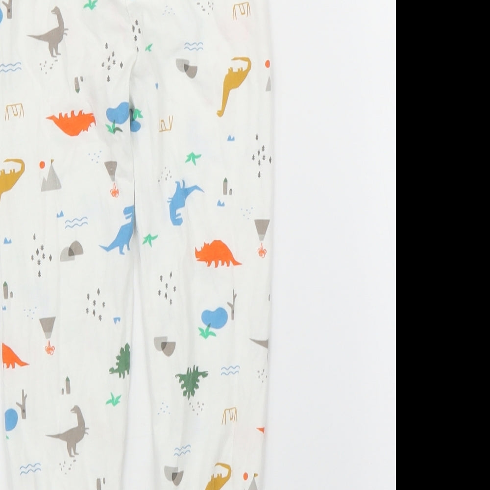 TU Boys White Solid   Pyjama Pants Size 4-5 Years  - Dinsosaur