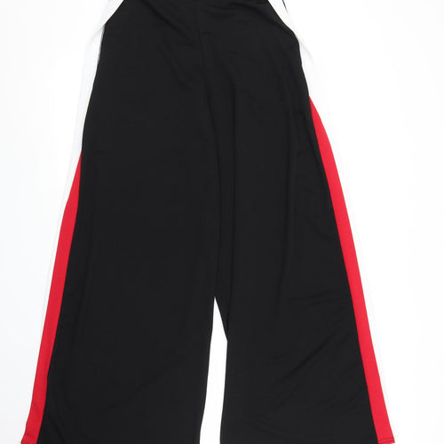 PRETTYLITTLETHING Womens Black   Sweatpants Trousers Size 12 L28 in - Split down sides
