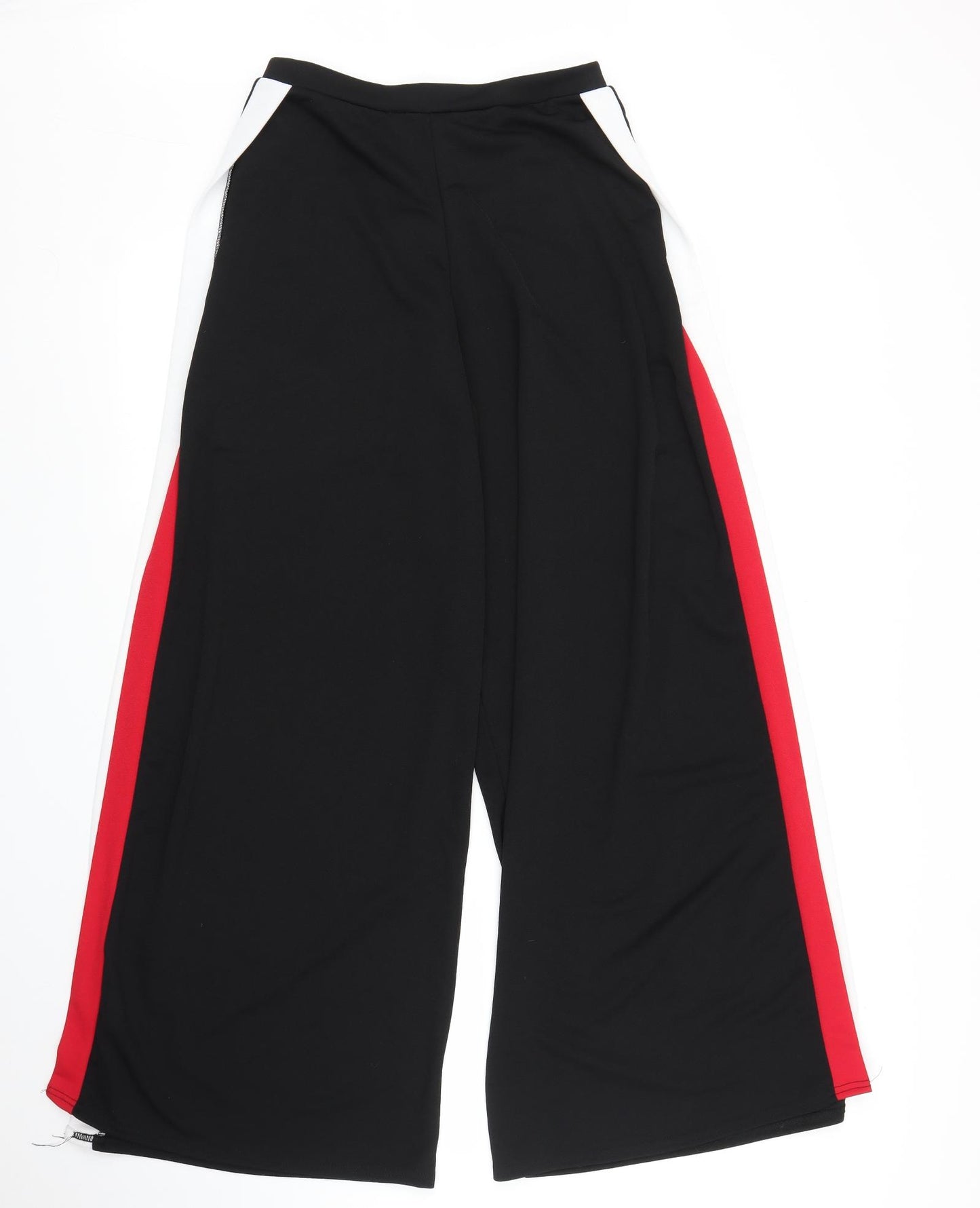 PRETTYLITTLETHING Womens Black   Sweatpants Trousers Size 12 L28 in - Split down sides