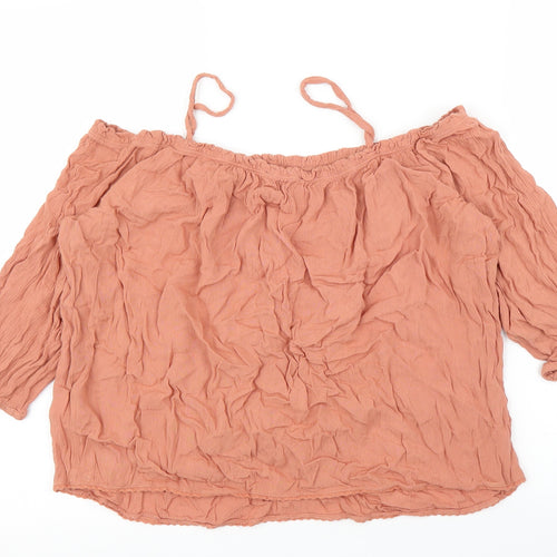 New Look Womens Orange   Basic Blouse Size 10
