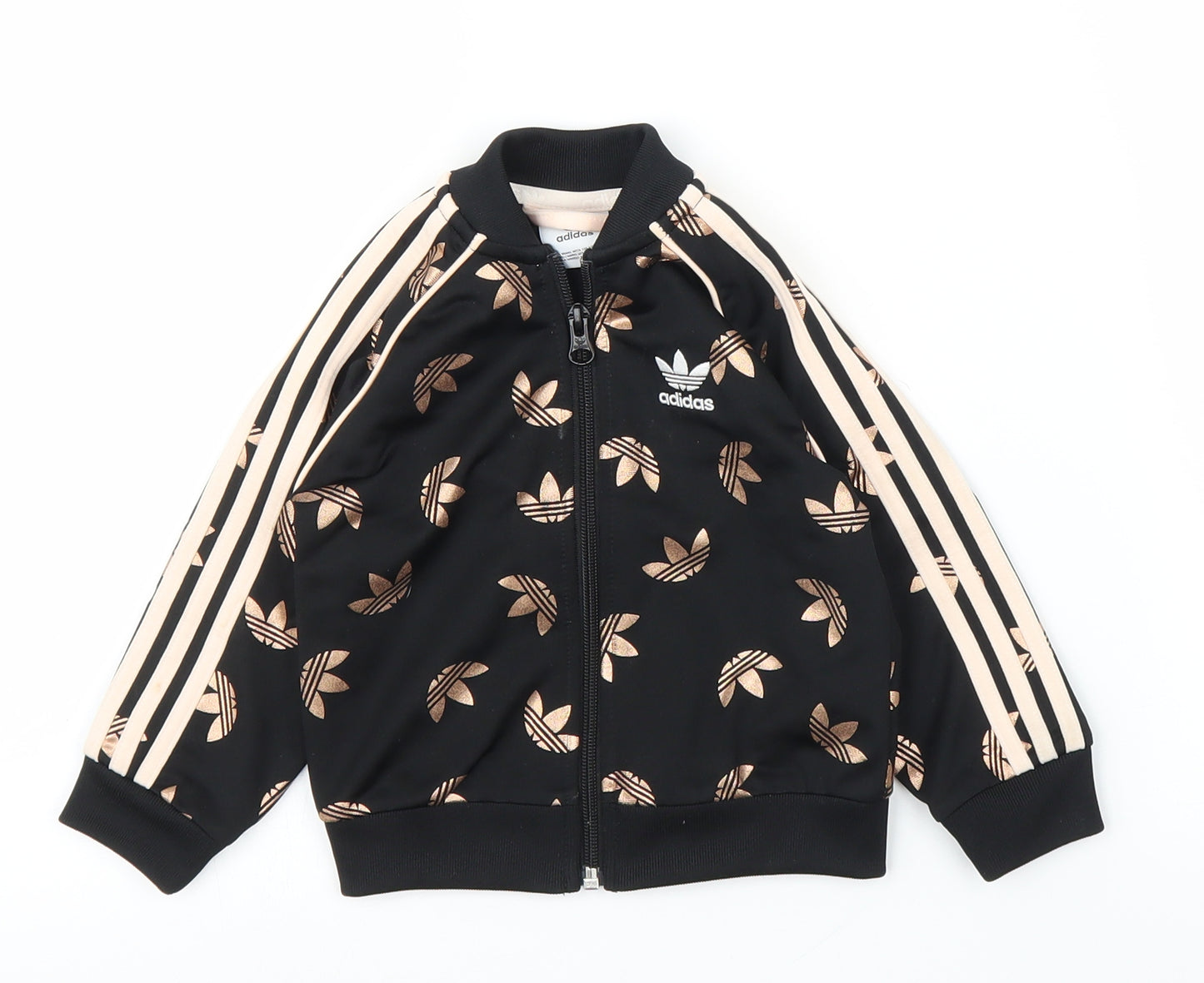 adidas Baby Black   Full Zip Jumper Size 9-12 Months