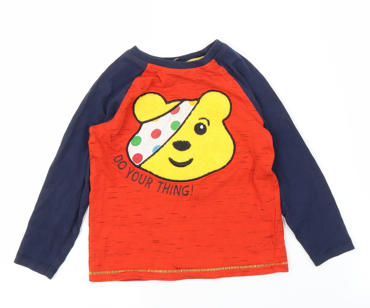 George Boys Red   Basic T-Shirt Size 3-4 Years  - Pudsey Bear