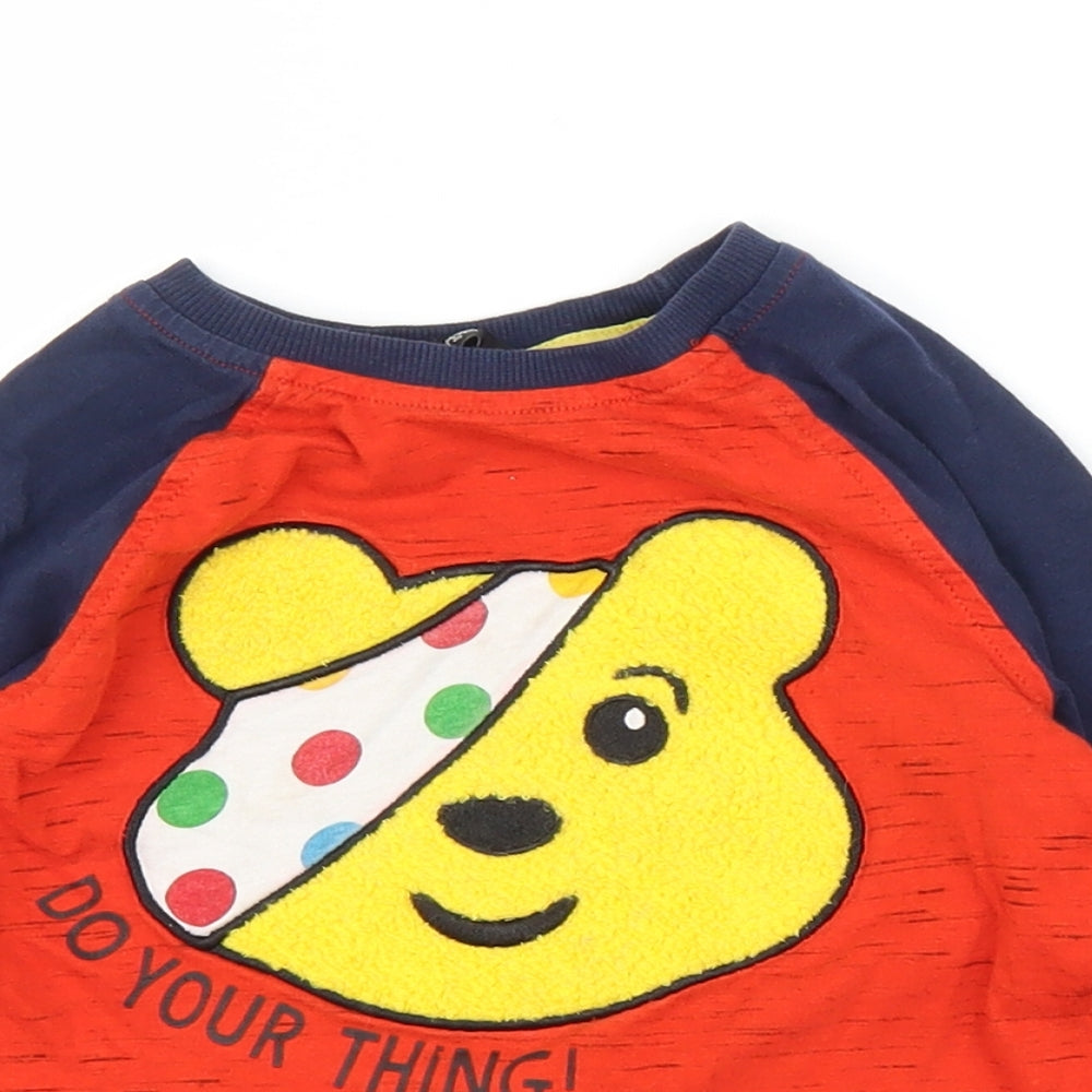 George Boys Red   Basic T-Shirt Size 3-4 Years  - Pudsey Bear