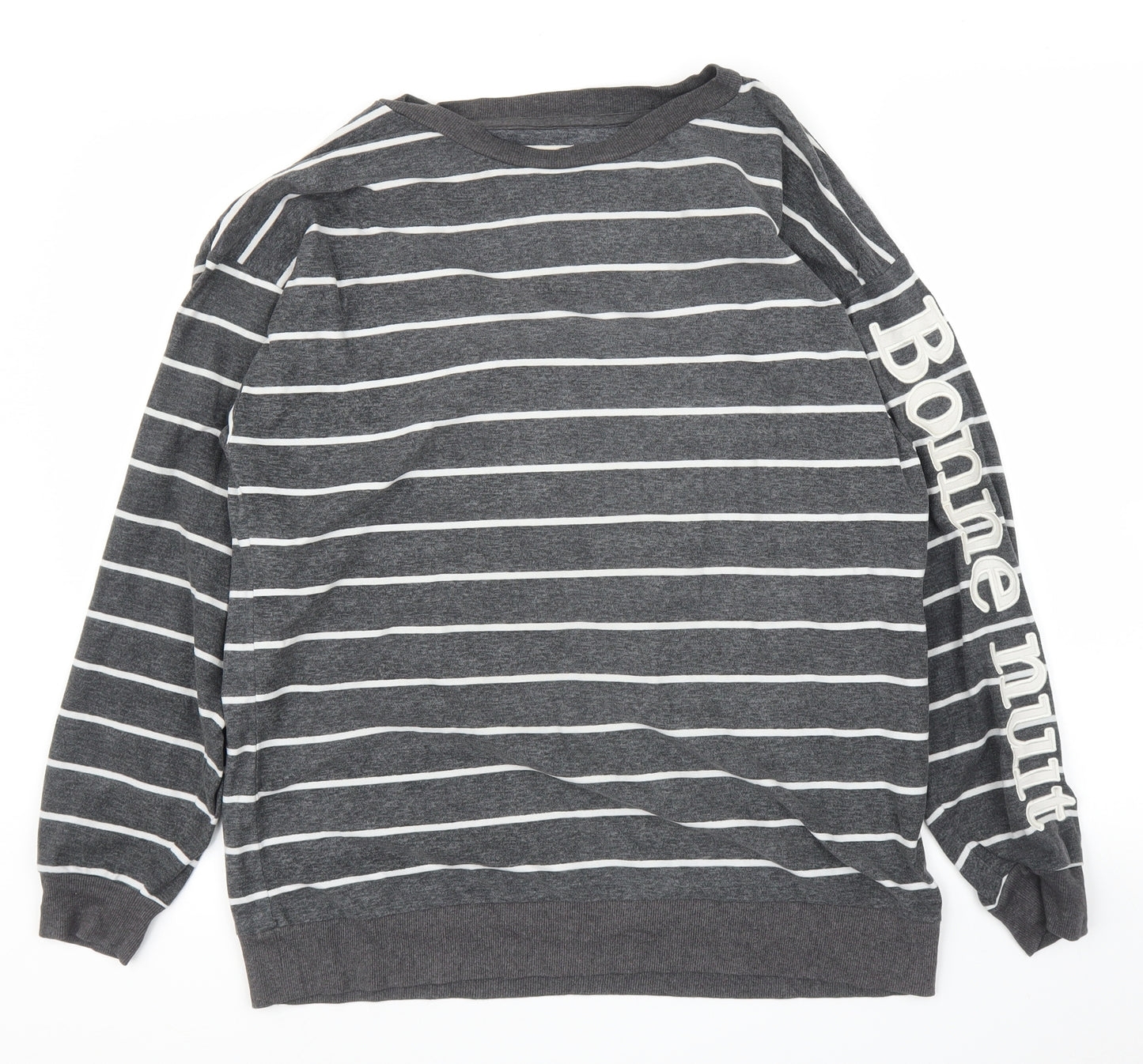 NEXT Womens Grey Striped  Top Pyjama Top Size 10