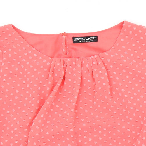 Select Womens Pink   Basic Blouse Size 12