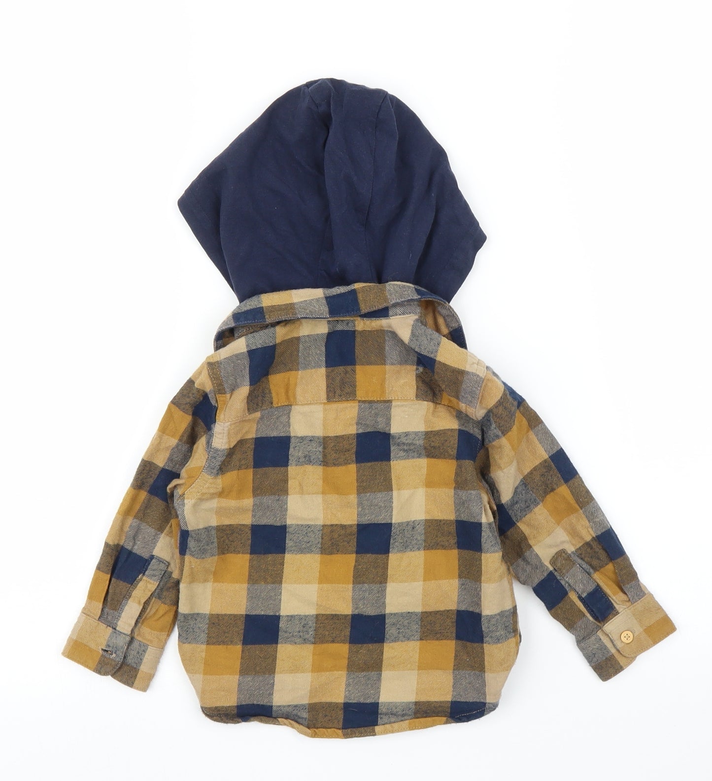 Matalan Boys Beige Check  Basic Button-Up Size 2 Years