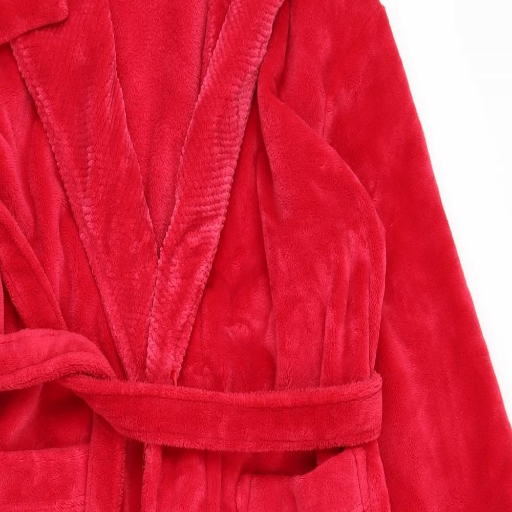 BHS Womens Red Solid  Chemise Robe Size S