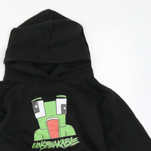 Uneek Boys Black   Pullover Hoodie Size 7-8 Years