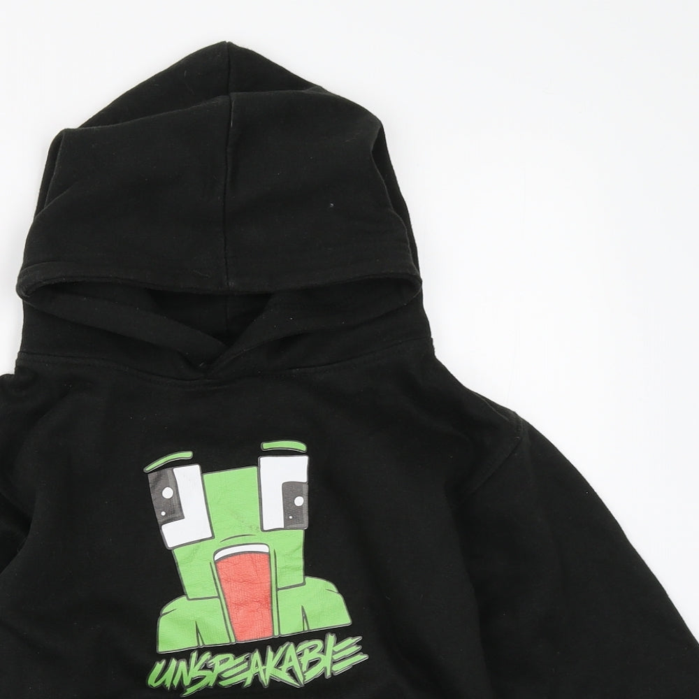 Uneek Boys Black   Pullover Hoodie Size 7-8 Years