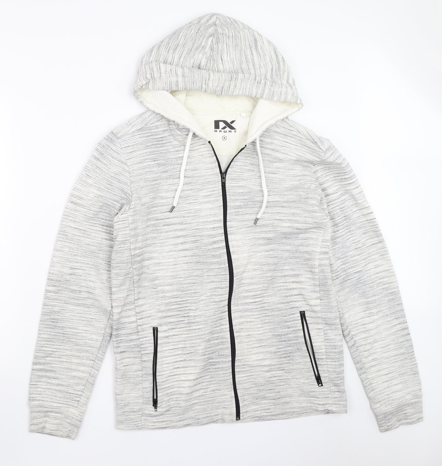 RX Sport Mens Grey   Full Zip Hoodie Size M