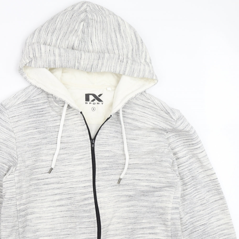 RX Sport Mens Grey   Full Zip Hoodie Size M
