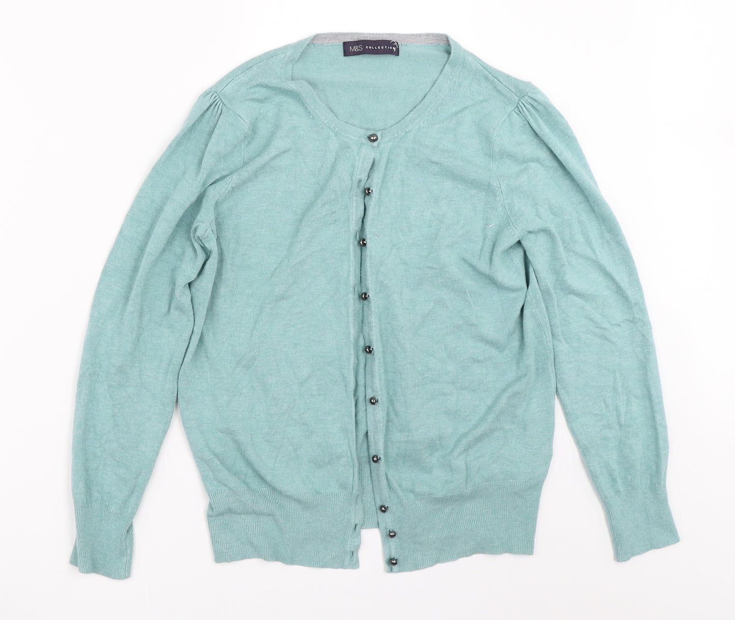 Marks and Spencer Womens Blue   Cardigan Jumper Size 10