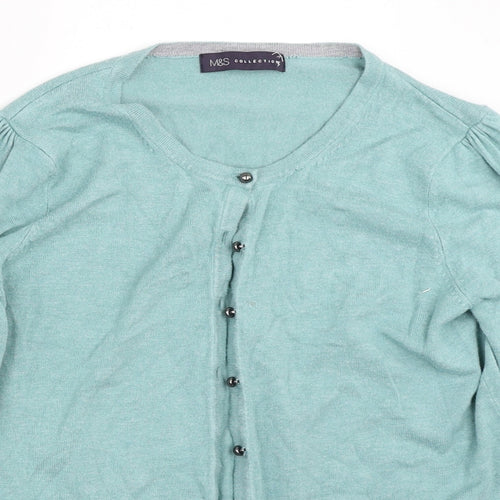 Marks and Spencer Womens Blue   Cardigan Jumper Size 10