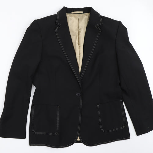 Eddy Taylor Womens Black   Jacket Blazer Size 16