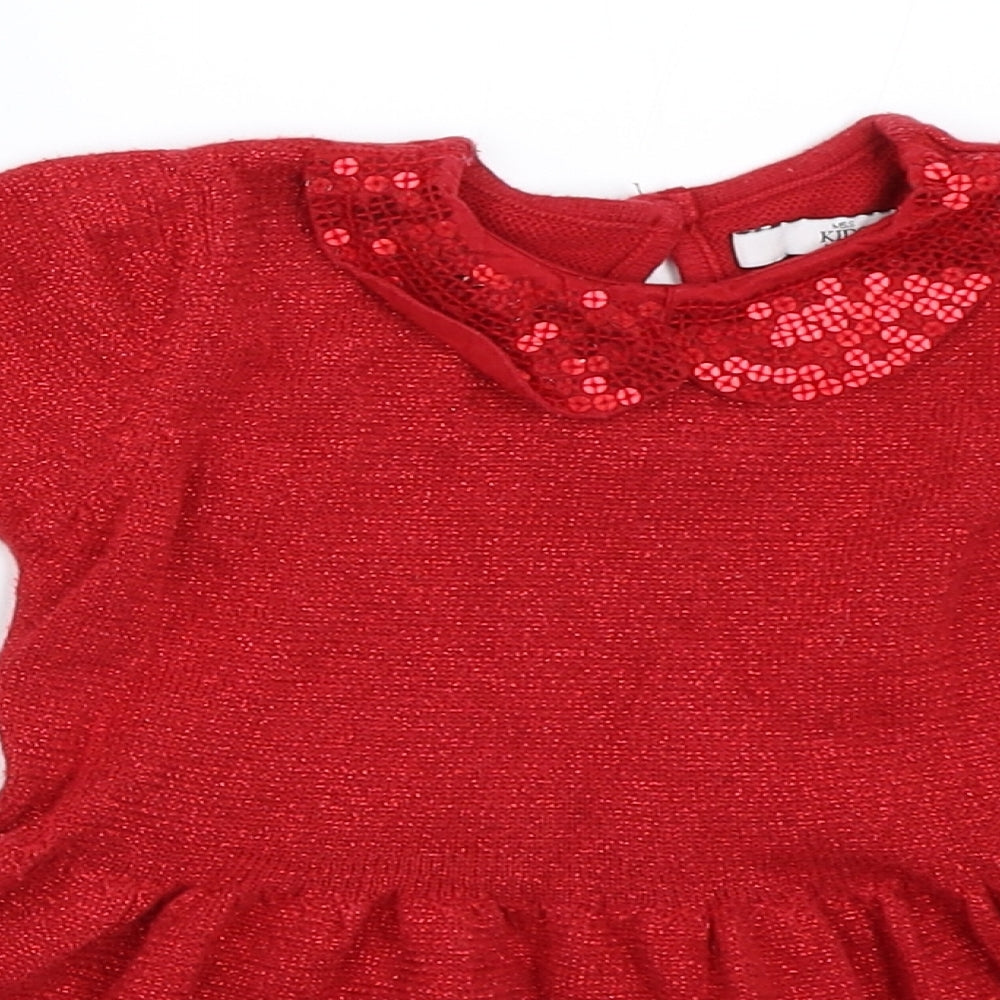 Marks and Spencer Girls Red   Fit & Flare  Size 18-24 Months