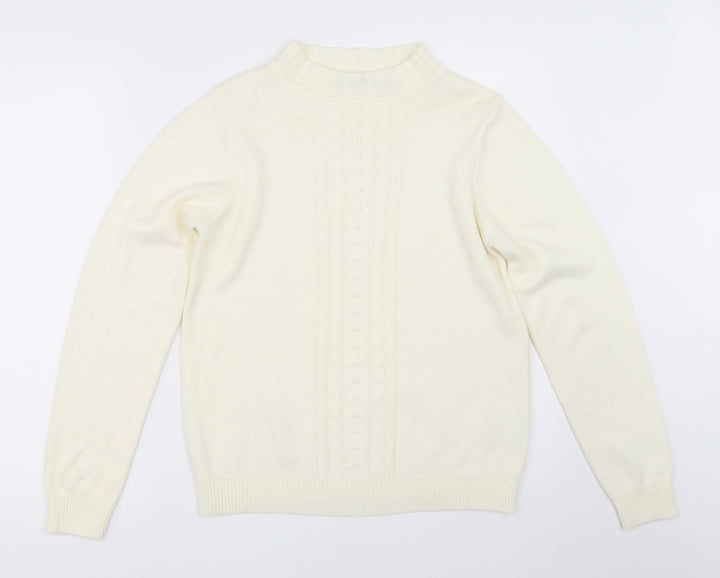 EWM Womens Ivory Pullover Jumper Size 10