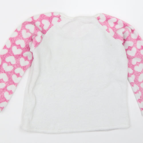 YD Girls White Solid  Top Pyjama Top Size 6-7 Years