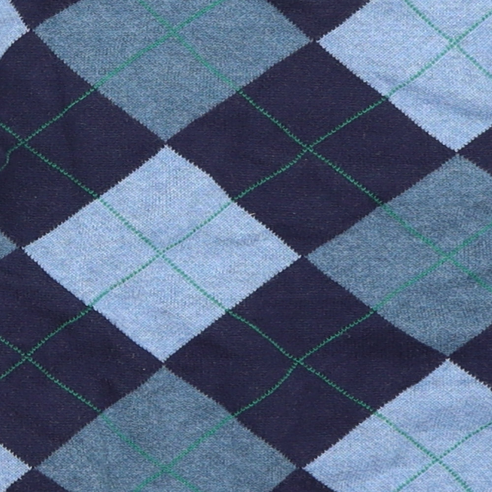 NEXT Boys Blue Argyle/Diamond  Pullover Jumper Size 18-24 Months