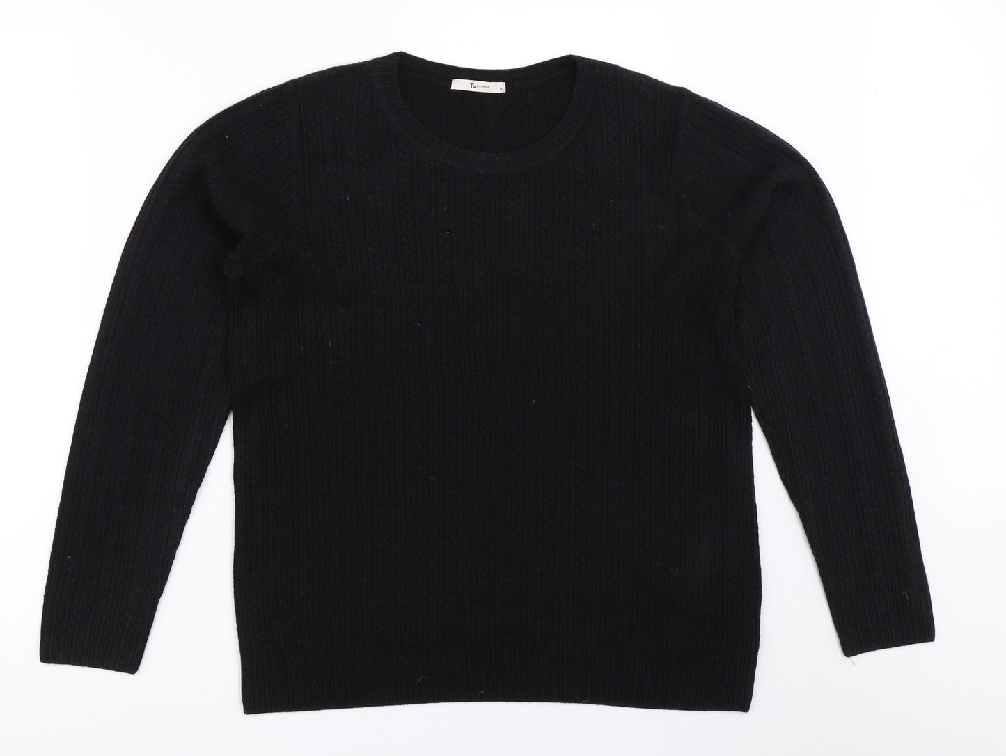 TU Womens Black   Pullover Jumper Size 14