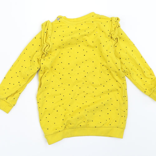 So Cute Girls Yellow   Pullover Jumper Size 18-24 Months
