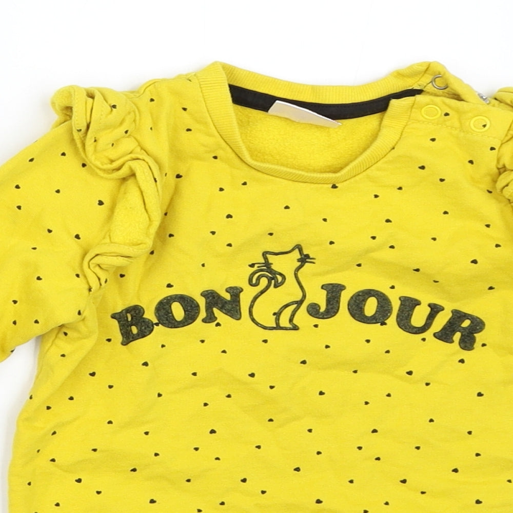 So Cute Girls Yellow   Pullover Jumper Size 18-24 Months