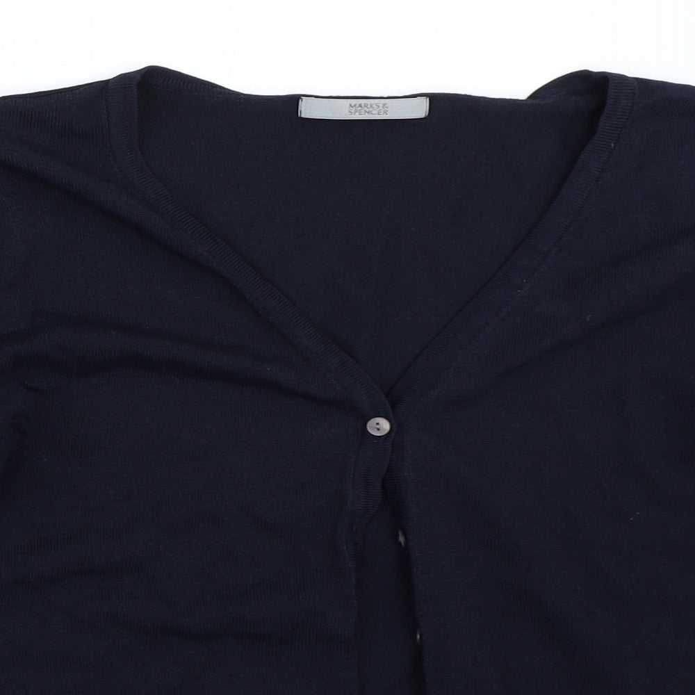 Marks and Spencer Womens Blue   Cardigan Jumper Size 12