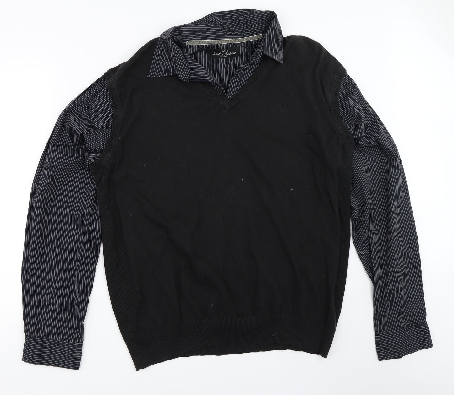 NEXT Mens Black   Pullover Jumper Size 2XL