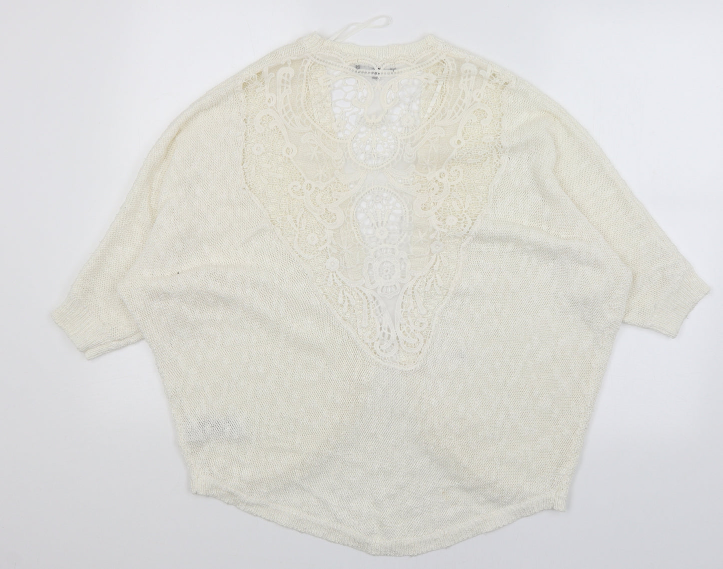New Look Womens White   Wrap Jumper Size S
