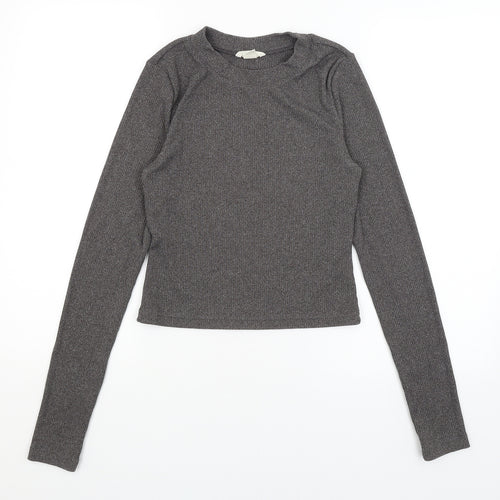 H&M Womens Grey   Basic T-Shirt Size S